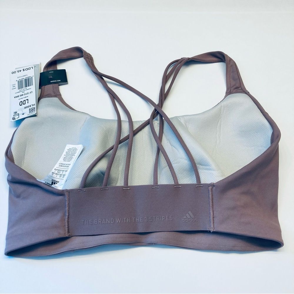 Adidas‎ CoreFlow Studio Sports Bra Womens L D-DD HL8566 Strappy Yoga PIlates NEW - Picture 7 of 10